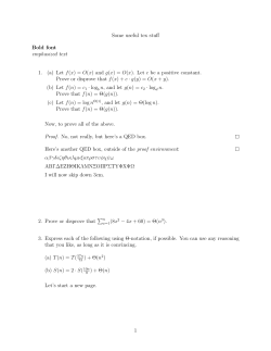 Let f(x) = O(x) and g(x) = O(x). Let c be a positive