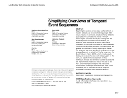Simplifying Overviews of Temporal Event Sequences