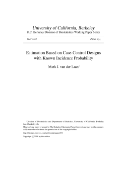 Estimation Based on Case-Control Designs with Known