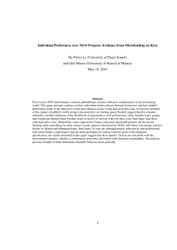 1 Individual Preferences over NGO Projects