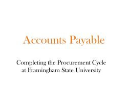 Completing the Procurement Cycle