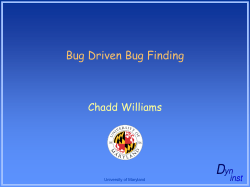Bug Driven Bug Finding