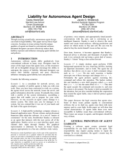 Liability for Autonomous Agent Design