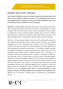 DZIAŁALNOŚĆ UOKIK W 2010 ROKU