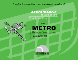 Summer 2017 - Metrotennis