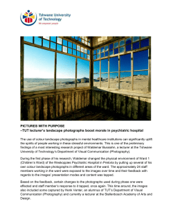 pictures with purpose - Tshwane University of Technology