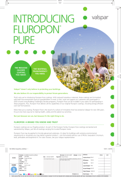 introducing fluropon&reg; pure - Valspar Coil and Extrusion
