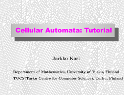 Cellular Automata: Tutorial