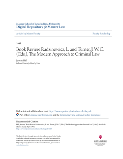 The Modern Approach to Criminal Law