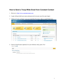 How to Send a Troop-Wide Email from Constant Contact