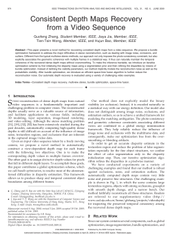 Consistent Depth Maps Recovery from a Video Sequence