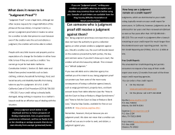 Am I Judgment Proof? - Sacramento County Public Law Library
