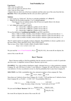 Total Probability Law Bayes` Theorem