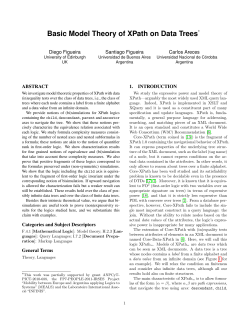 Basic Model Theory of XPath on Data Trees - GLyC