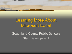 Learning More About Microsoft Excel