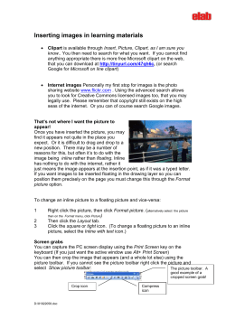 Inserting images in learning materials