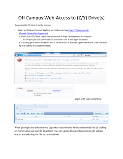 Off Campus Web-Access to (Z/Y) Drive(s)