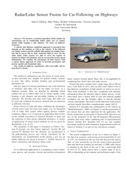 Radar/Lidar Sensor Fusion for Car