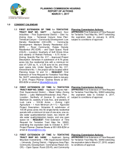 PLANNING COMMISSION HEARING REPORT OF ACTIONS