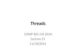 Threads - UNC Computer Science