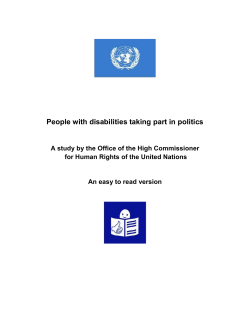 People with disabilities taking part in politics: Study by OHCHR