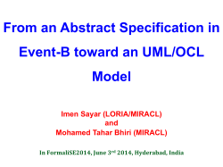 From an Abstract Specification in Event