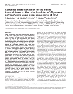 Complete characterization of the edited transcriptome of the