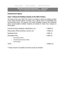 Architectural Program Topic: A Mixed Use Building