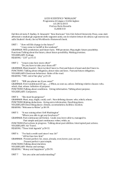 LICEO SCIENTIFICO &ldquo;MORGAGNI&rdquo; Programma di Lingua e Civilt&agrave;