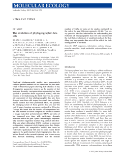 The evolution of phylogeographic data sets