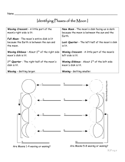 Identifying Phases of the Moon I