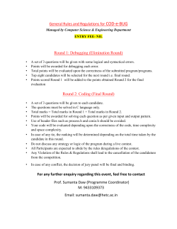 General Rules and Regulations for COD-e