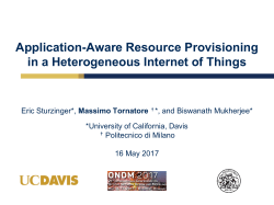 Application-Aware Resource Provisioning in a