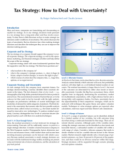 Tax Strategy - Nyenrode Business Universiteit