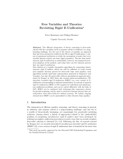 Free Variables and Theories: Revisiting Rigid E