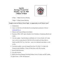 Agenda for Apr 18 05