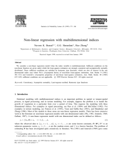 Non-linear regression with multidimensional indices