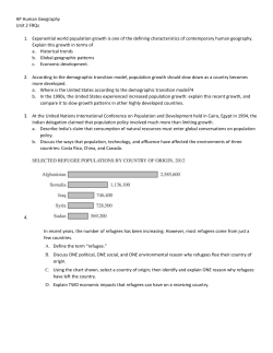 AP Human Geography Unit 2 FRQs Exponential world population