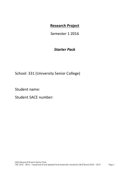 Research Project - University Senior College