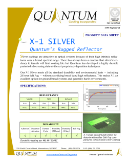 x-1 silver - Quantum Coating, Inc.