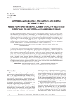 success probability model of phased mission systems with limited