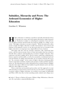 The Awkward Economics of Higher Education