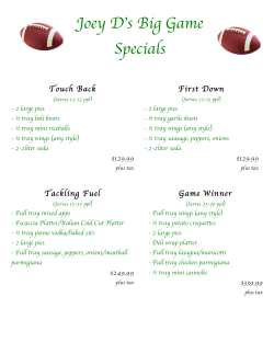 Big Game Specials