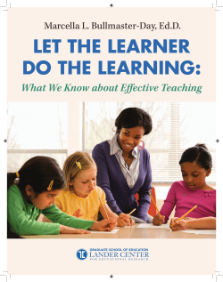 let the learner do the learning