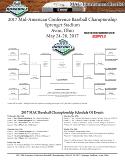 2017 Mid-American Conference Baseball Championship Sprenger