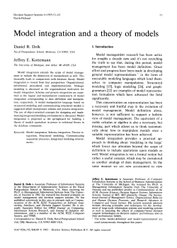 Model integration and a theory of models