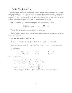 1 Profit Maximization