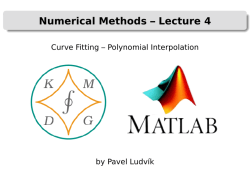 Numerical Methods &ndash; Lecture 4