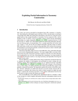 Exploiting Partial Information in Taxonomy Construction