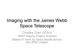 Imaging on the James Webb Space Telescope